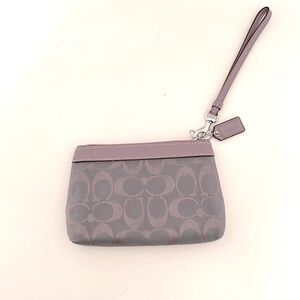 **3 for $30** Coach Signature Wristlet Monogram Pouch in Lilac